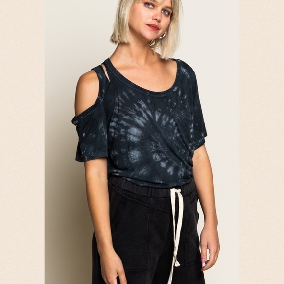 sewchicboutique Tops - Galaxy Black Splash In Color T-Shirt
